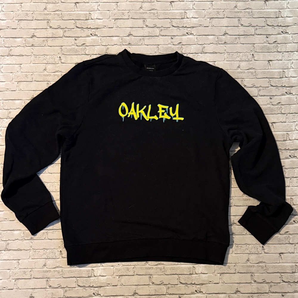 Oakley Black and Yellow Crewneck Sweater